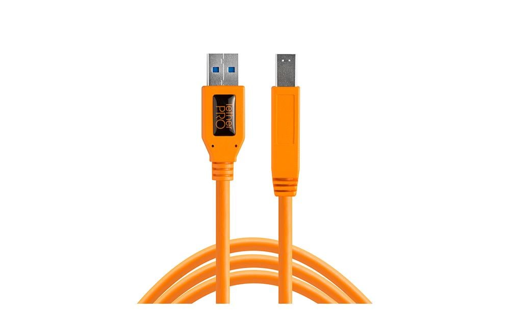 Tether Tools Câble TetherPro USB 3.0 vers mâle B, 4.6 mètres Orange