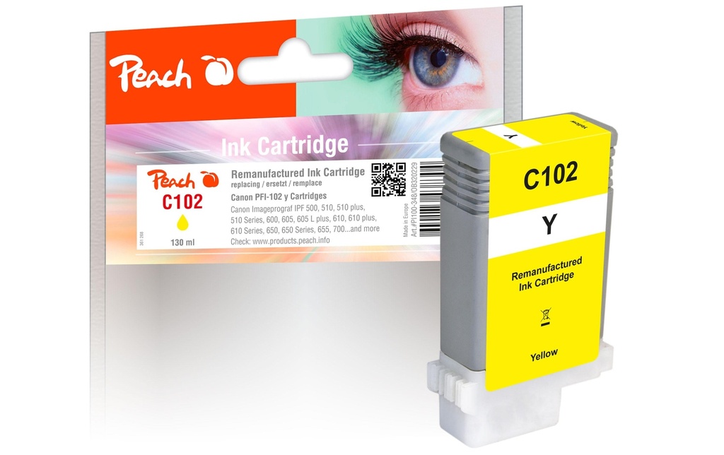 Peach Encre Canon PFI-102 Yellow