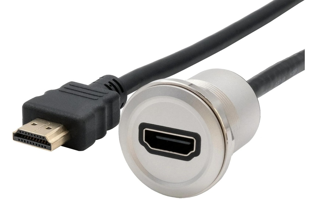 Exsys Adaptateur métallique encastrable HDMI femelle à mâle 30cm