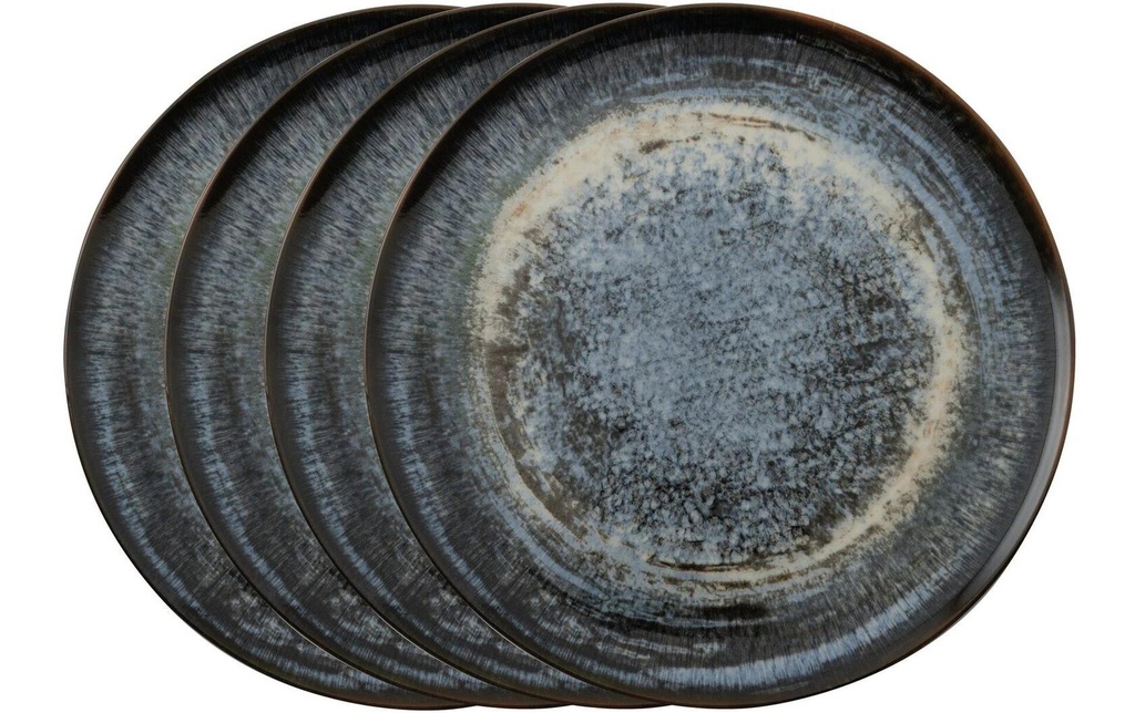 Arthur Krupp Assiette non décorative Galaxy Neptune 4 Pièce/s,Bleu/Noir