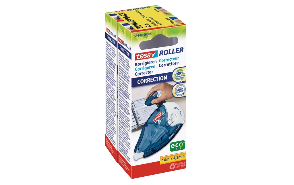 tesa Roller de correction Paquet de 2