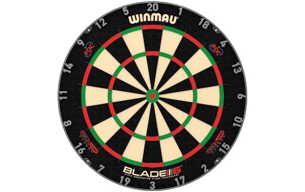 Winmau Cible de fléchettes Blade 6 Triple Core Carbon