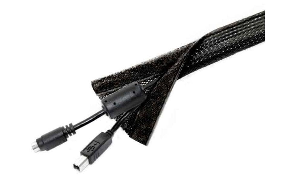 Multibrackets Gaine de câble 10 m x Ø 45 mm Noir