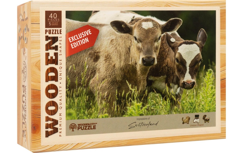 Wooden City Puzzle en bois Veaux 40 pièces