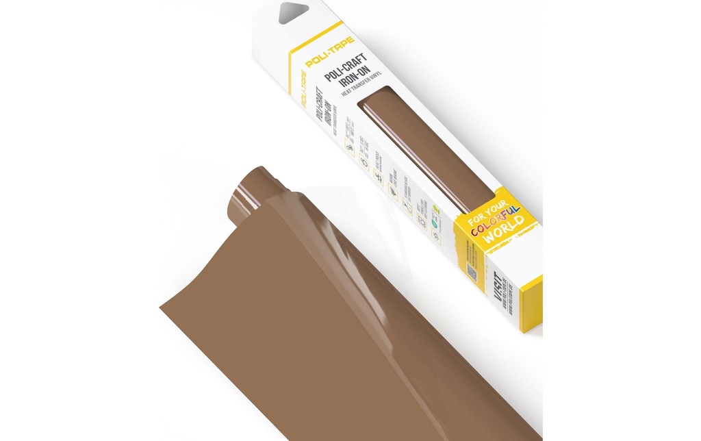 Poli-Tape Film thermocollant Poli-Flex turbo, 30.5 x 122 cm, café