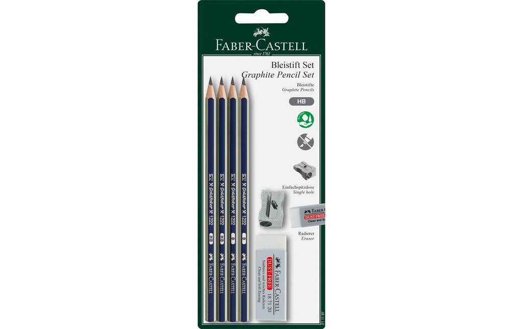 Faber-Castell Crayon Set Goldfaber HB, 4 pièces