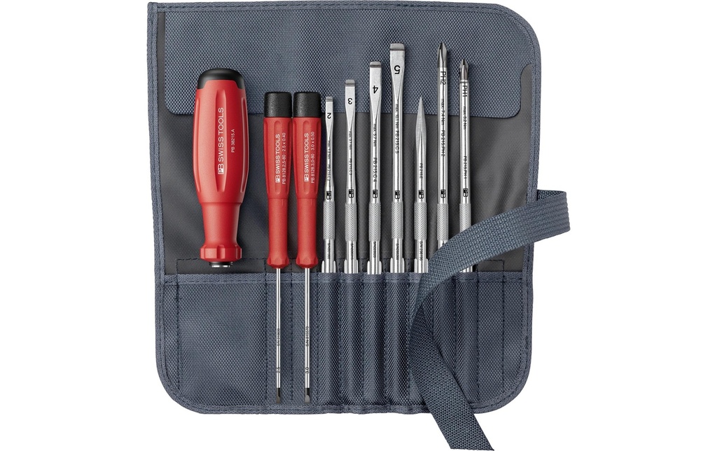 PB Swiss Tools Set de lames interchangeables SwissGrip Evo Gris