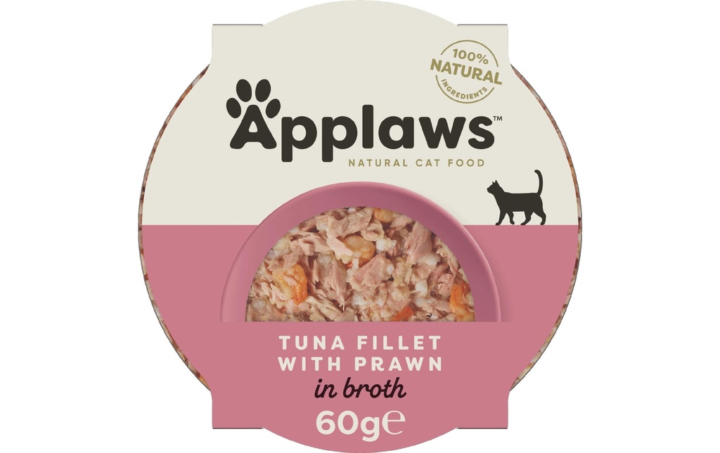 Applaws Alimentation humide Filet de thon et crevettes 60 g