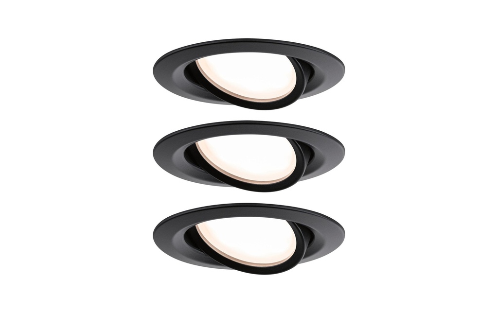 Paulmann Luminaire encastré Nova Plus Set de base orientable Noir