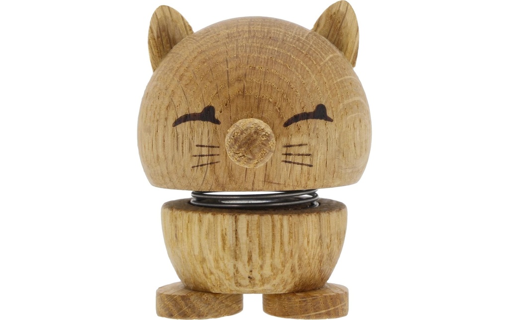 Hoptimist Objet à exposer Bumble chat S, 5.5 x 5.9 x 7.3 cm, chêne