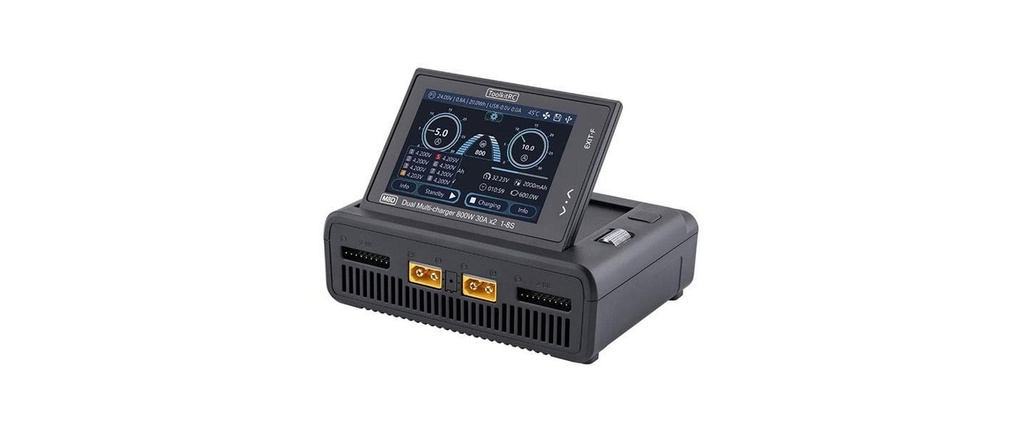 ToolkitRC Chargeur double M8D 1600W DC, 1-8S
