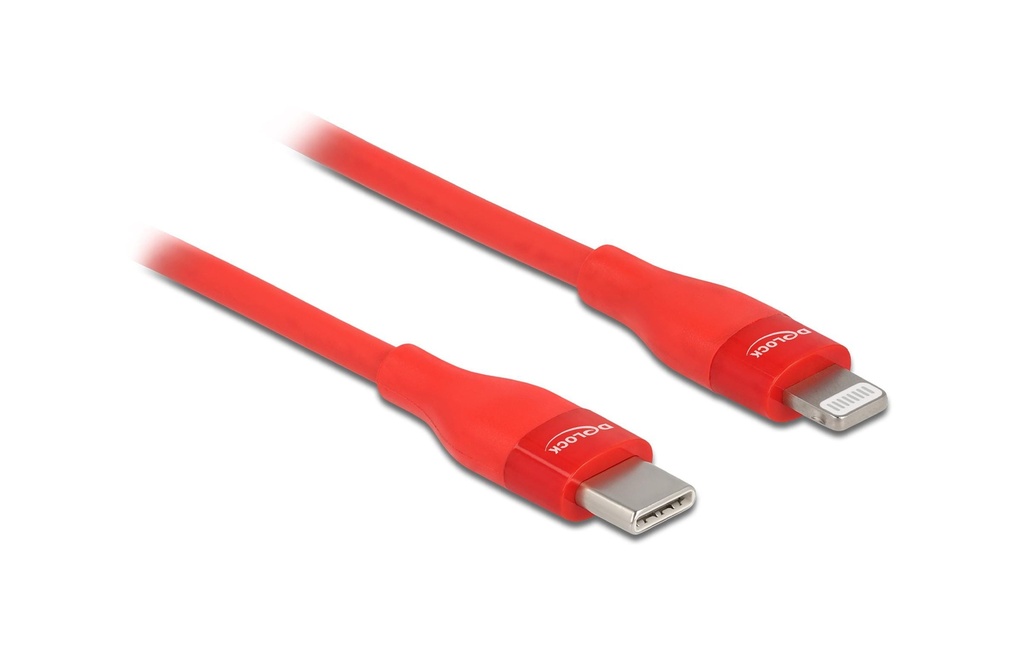 Delock Câble USB USB-C - Lightning 2 m, Rouge