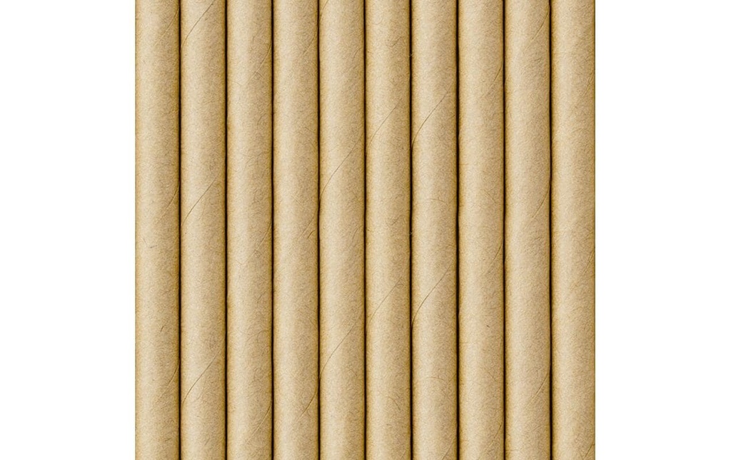 Partydeco Paille 19.5 cm, 10 Pièce/s, Brun