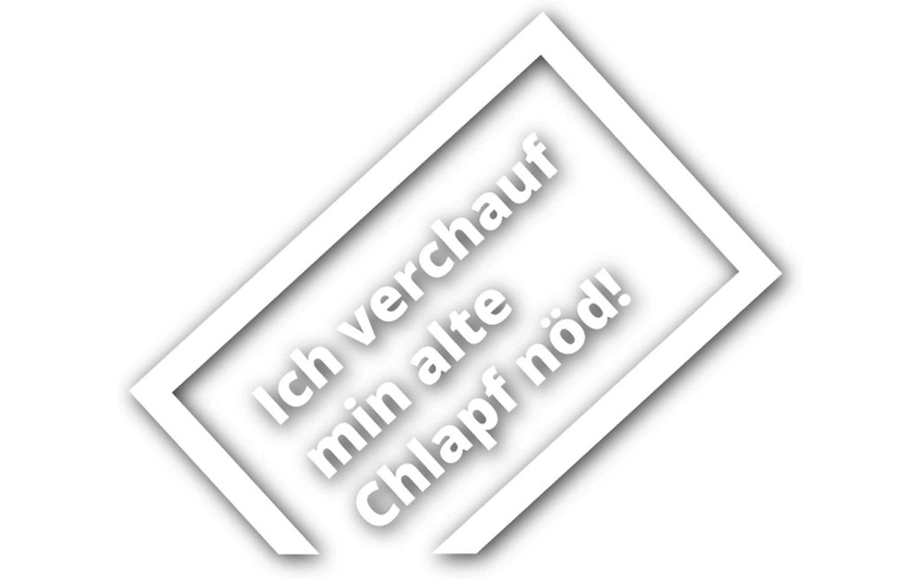 Swissmeme Autocollant de voiture Alte Chlapf 9.5 x 6.5 cm