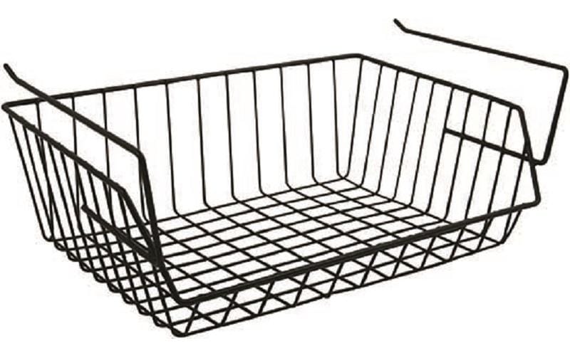 MSV Panier de rangement pour s'accrocher, Noir mat