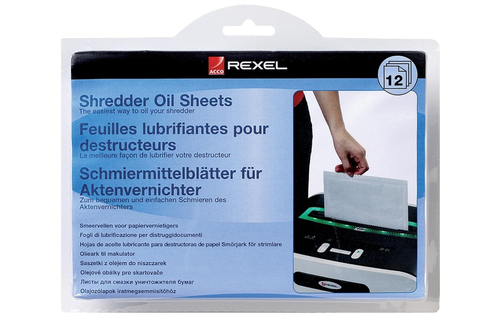 REXEL Feuille huile pour destructeur (20 pces)
