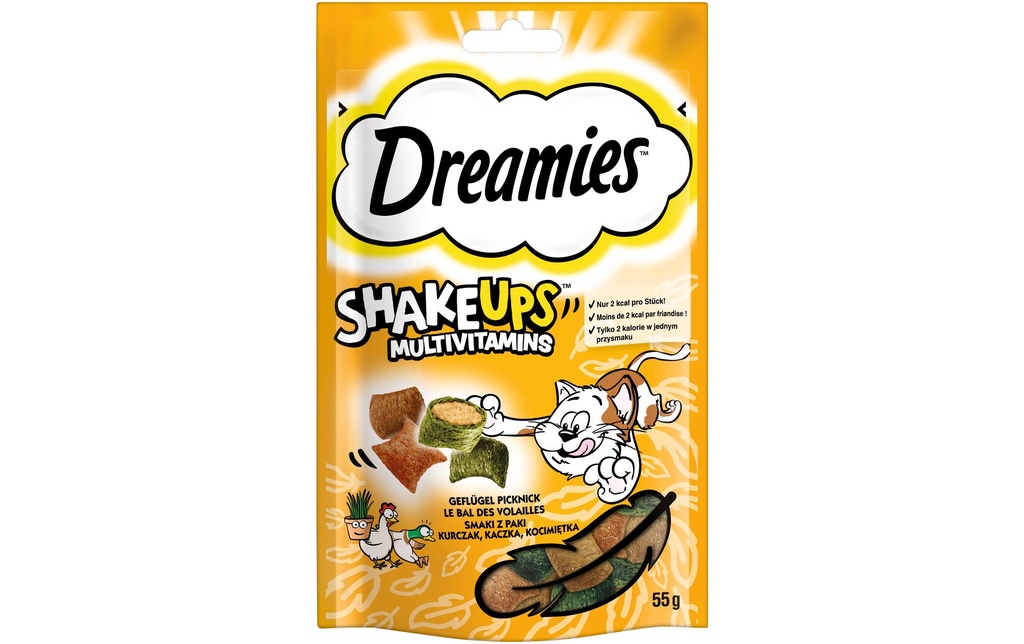 Dreamies Collation pour chat Shake ups Multivitamins volaille 6 x 55 g