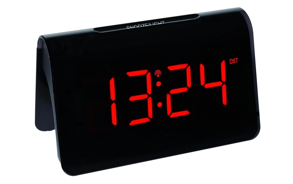 TFA Dostmann Réveil radio-piloté Icon Noir, rouge