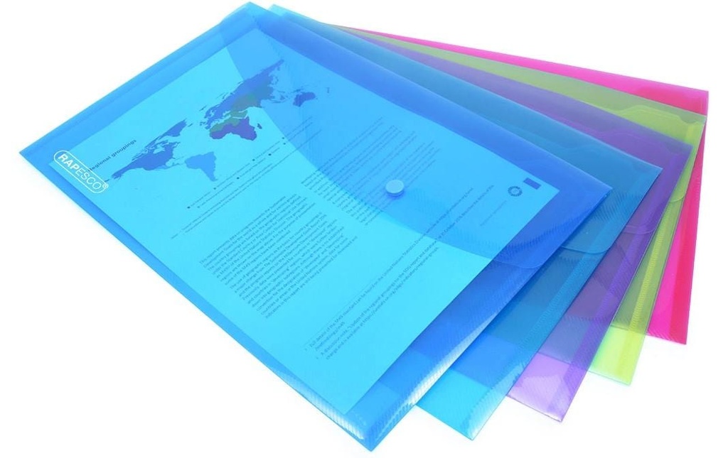 Rapesco Dossier de documents A4+, couleurs assorties, 20 pièces