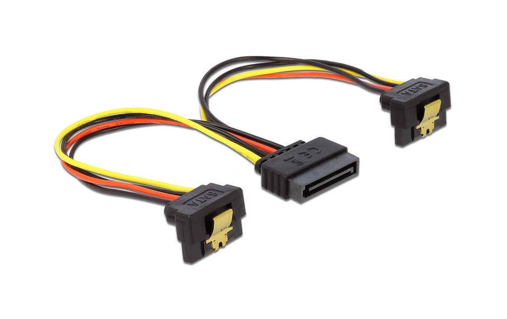 Delock Câble électrique en Y SATA - 2x SATA 15 cm