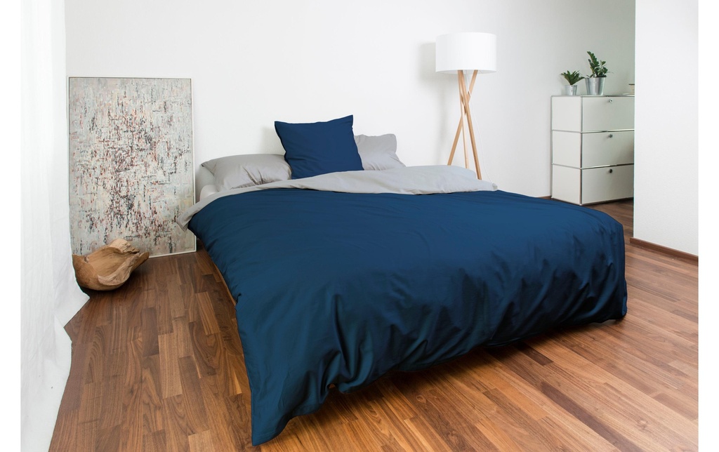Nobilium Housse de duvet Mia 200 x 210 cm,  Argent/Marine