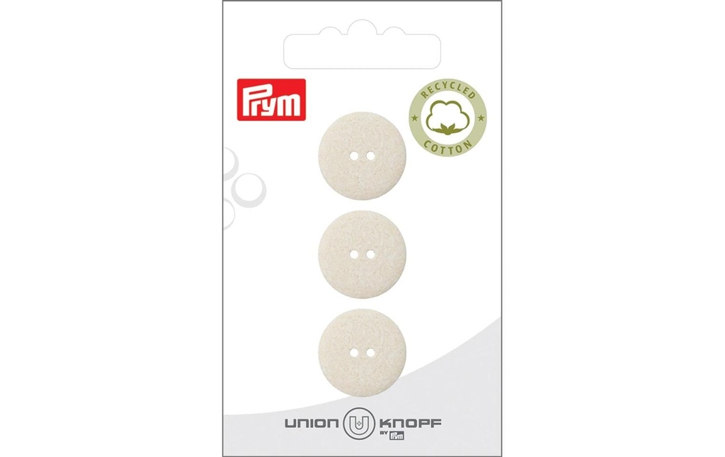 Prym Union Knopf Boutons 18 mm, 3 pièces, Crème