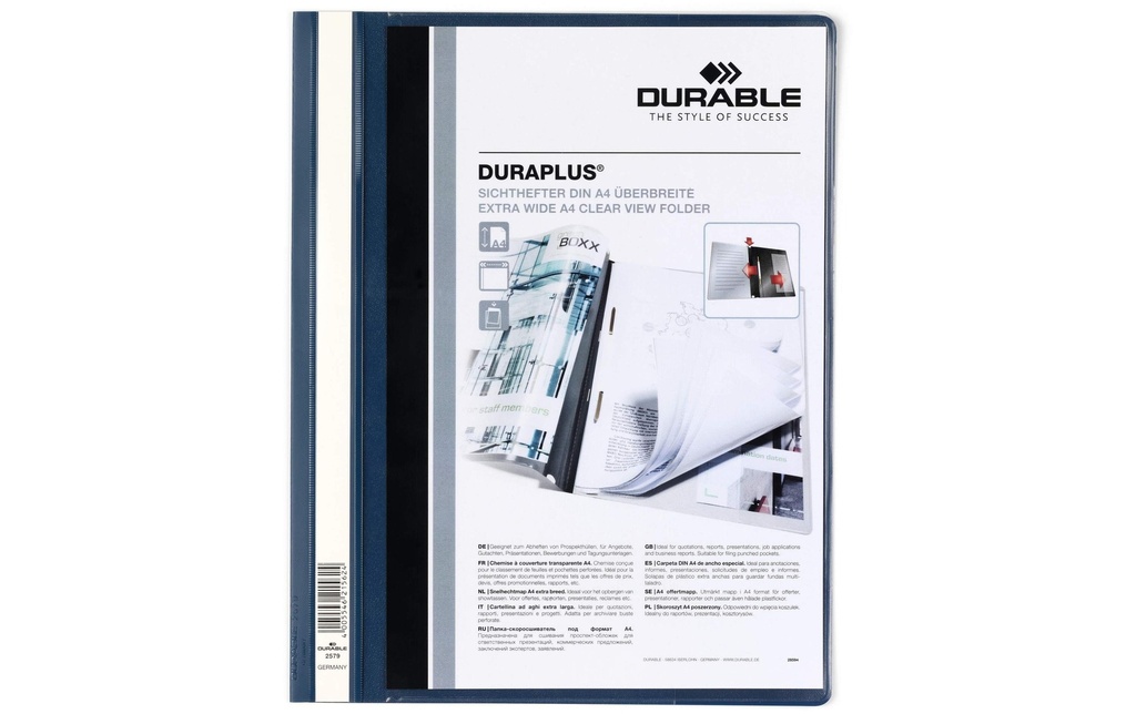 [222579013] DURABLE Dossiers Duraplus bleu foncé