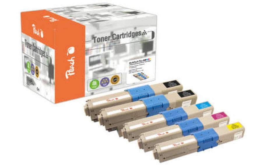 Peach Kits de toner OKI 44973533-6 2x noir, 1x cyan, magenta, jaune