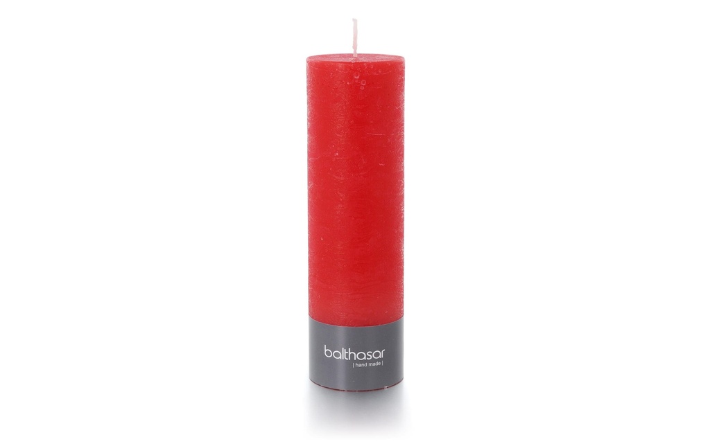 balthasar Bougie cylindrique Rustico 20 cm x 6 cm, Rouge