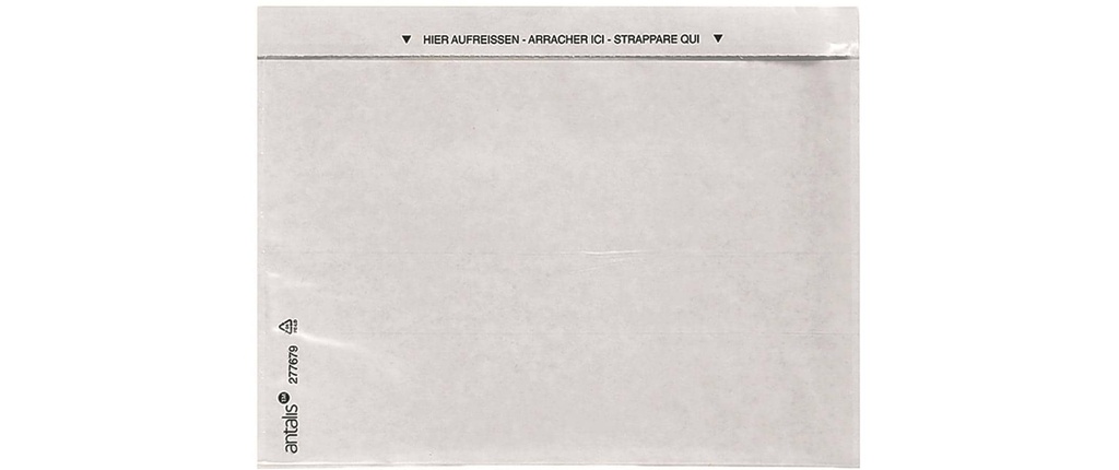 Antalis Pochette pour documents C5 sans impression, 1000 pièces, transparent