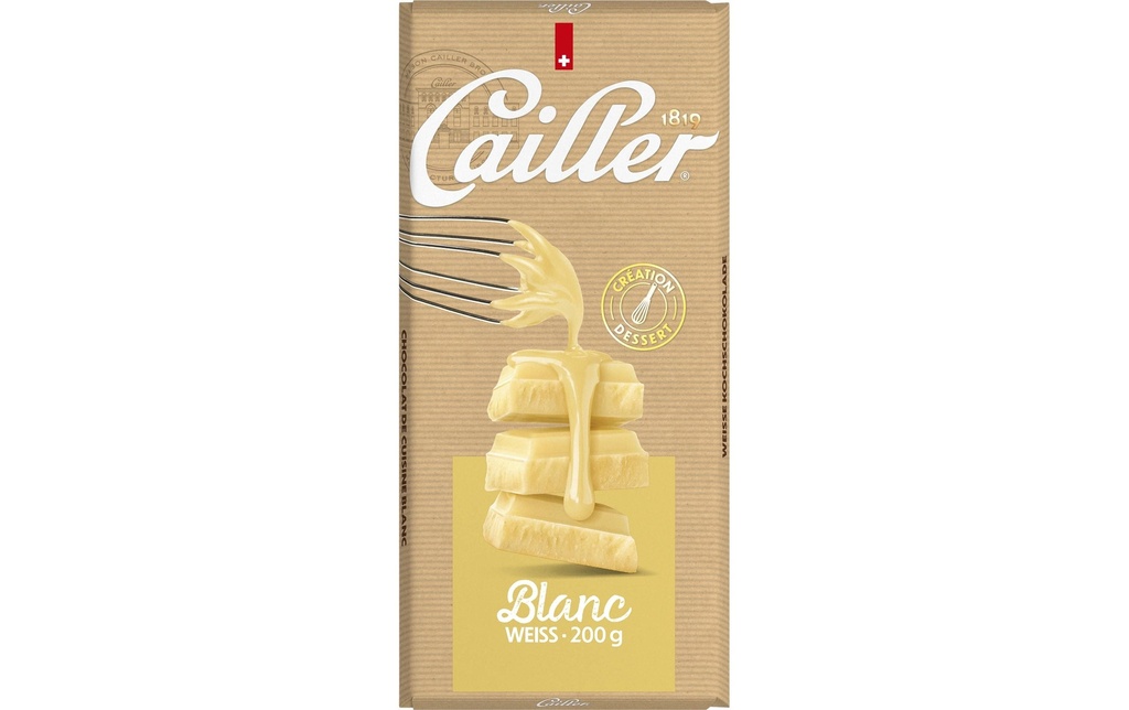 Cailler Tablette de chocolat Blanc 200 g