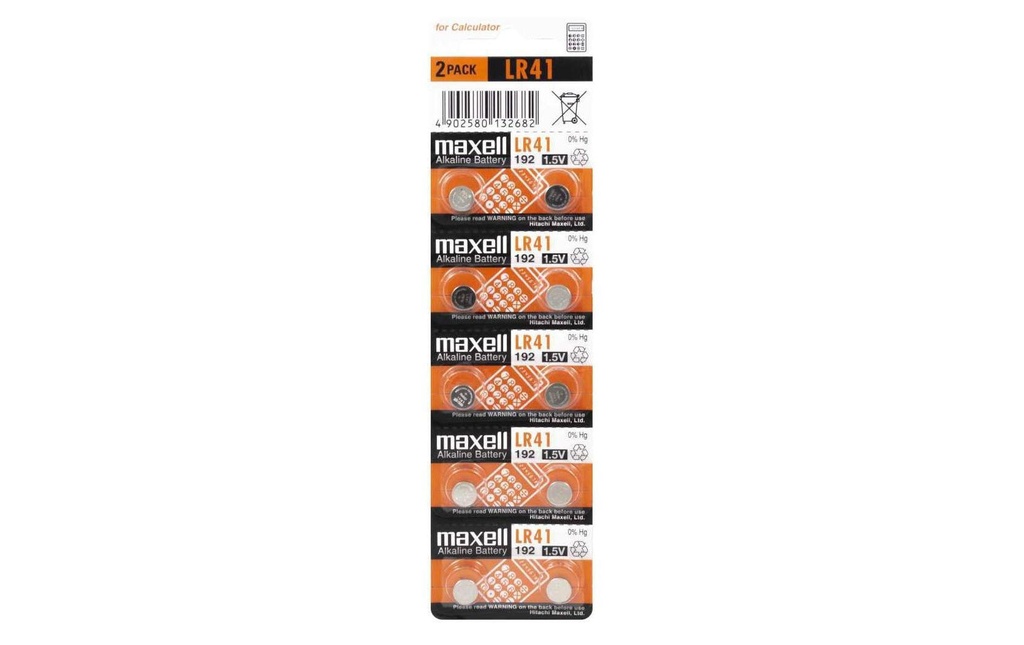 Maxell Europe LTD. Pile bouton LR41 , 10 Pièce/s