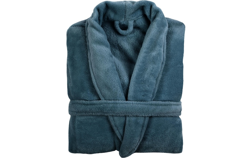 Tiseco Peignoir Microflanelle cosy Bleu
