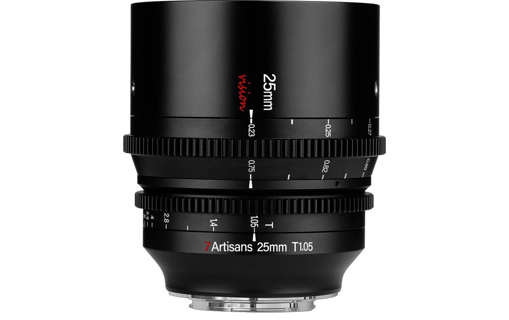 7Artisans Longueur focale fixe 25mm T1.05 – Sony E-Mount