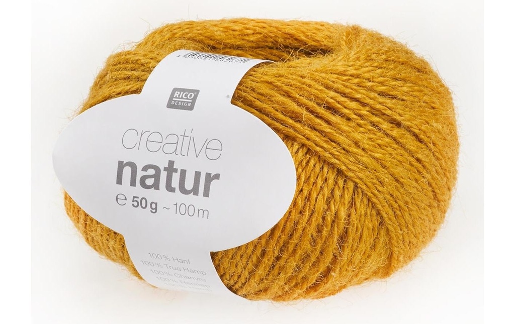 Rico Design Laine Creative Natur 50 g, Jaune moutarde