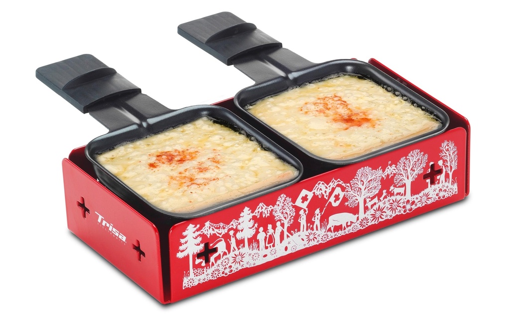 Trisa Raclette à bougie chauffe-plat Explore the Alps Rouge
