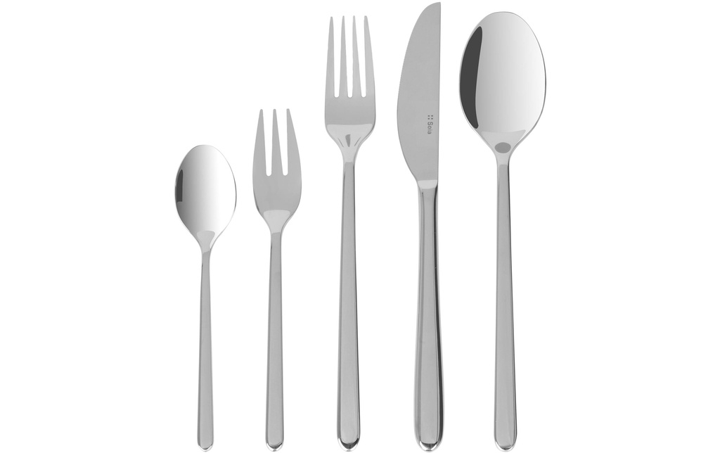 Sola Kits de couverts Sira 60 pièces, Argenté
