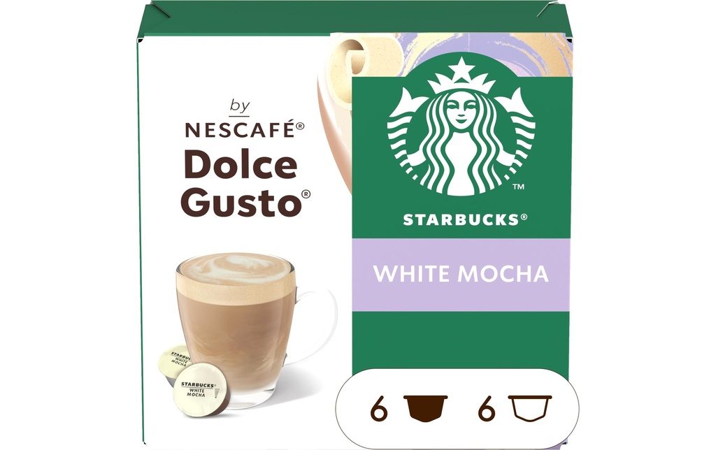 Starbucks Capsules de café White Mocha by Nescafé Dolce Gusto 6 portions