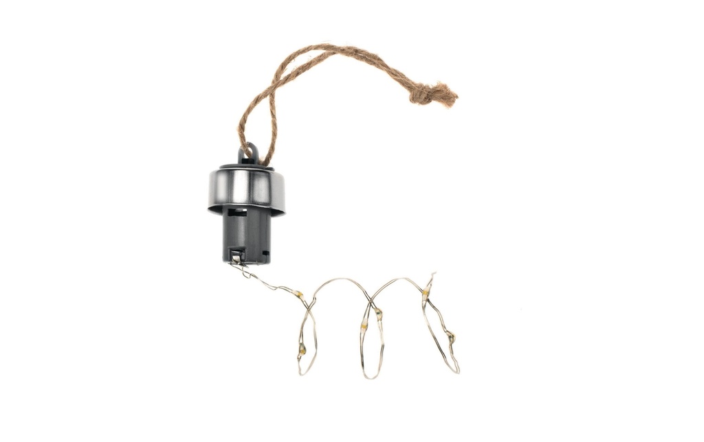 Glorex Guirlande lumineuse pour les bouteilles 10 cm, Argent