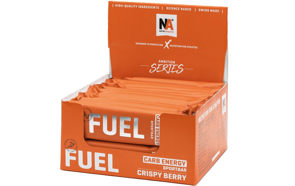 NUTRIATHLETIC NA Fuel Bar Carb Energy Baies, 20 x 40 g