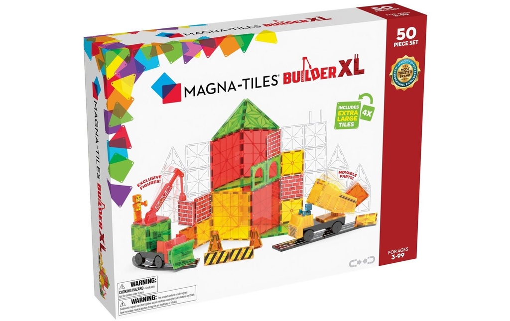 Magna-Tiles Modèle construction Chantier XL 50 pièces