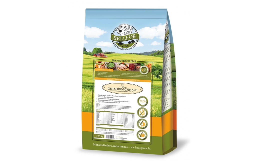 Bellfor Alimentation sèche Goûter du domaine Volaille & canard, 7.5 kg