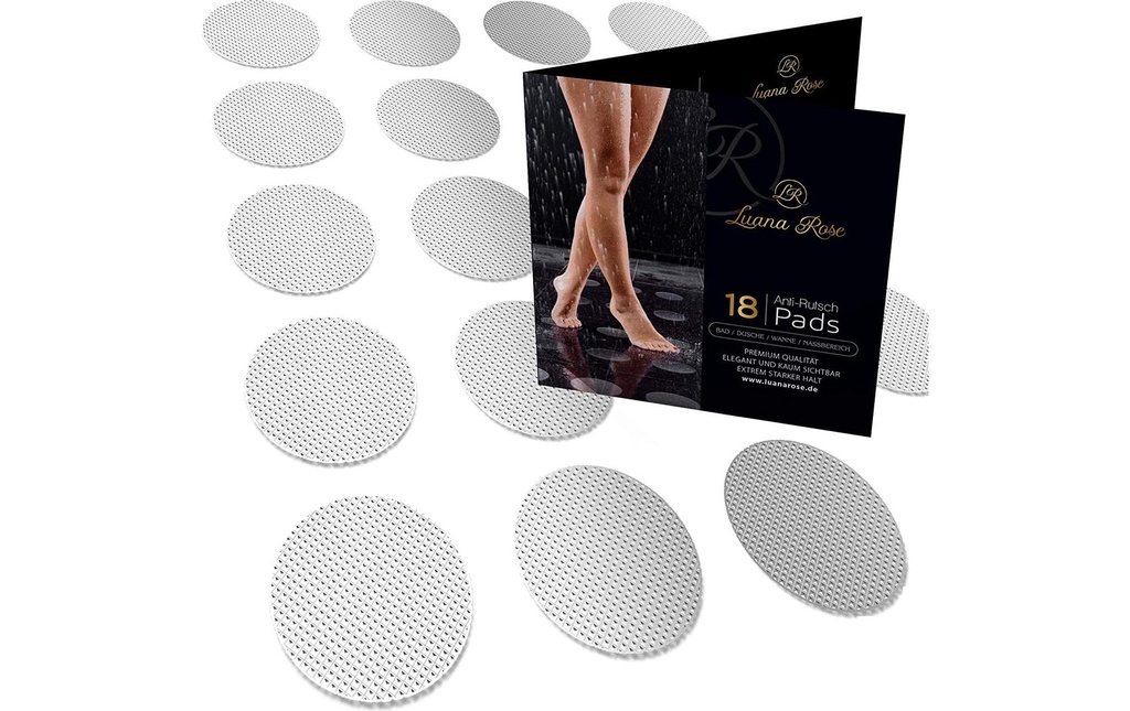 Luana Rose Pads antidérapants XXL 18 pièces, Transparent