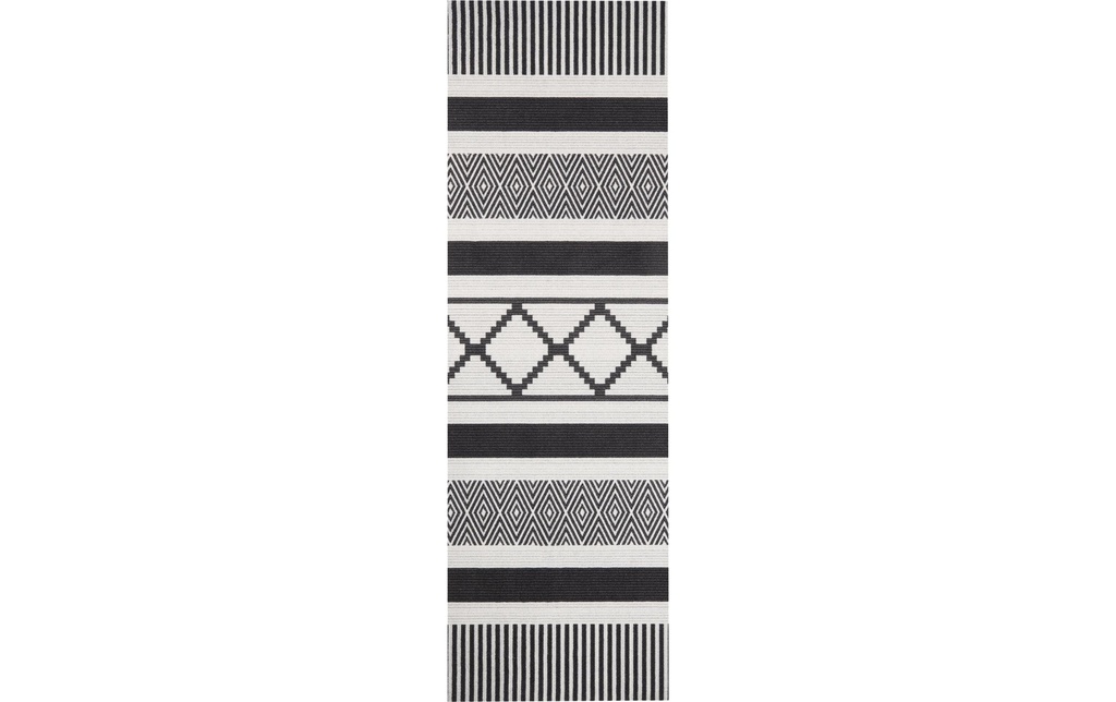 Hanse Home Tapis Urban 45 cm x 140 cm, Noir/Crème