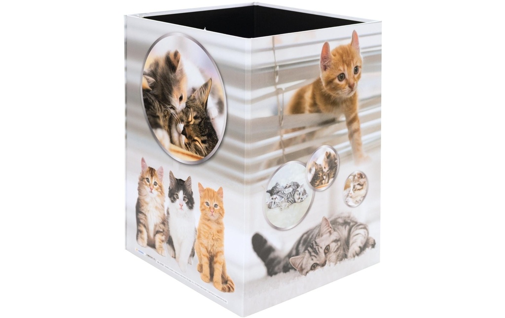 HERMA Corbeille à papier Chats 15 l, Jaune