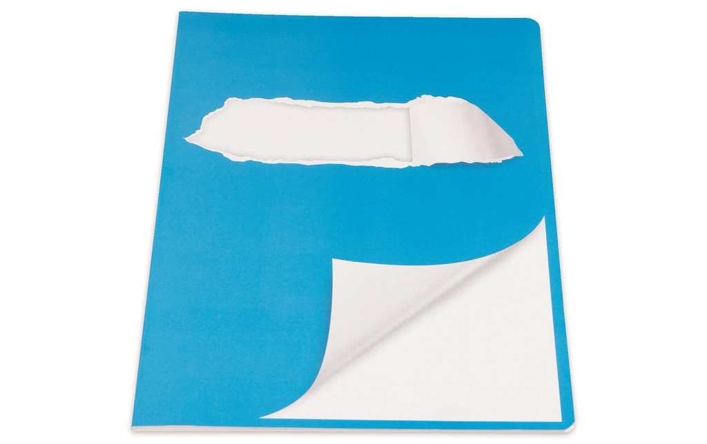 ELCO Cahier d'école A4, Vierge, Bleu/Blanc