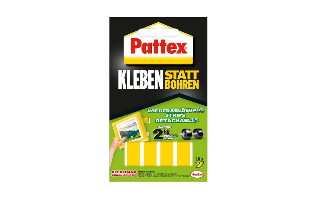 [226104000] PATTEX Montage strips adhésifs (10 pces)