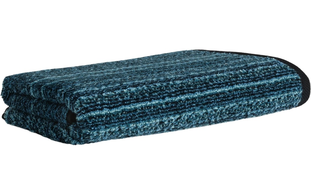 Möve Serviette de douche Tide Texture 67 x 140 cm, Bleu foncé/Turquoise