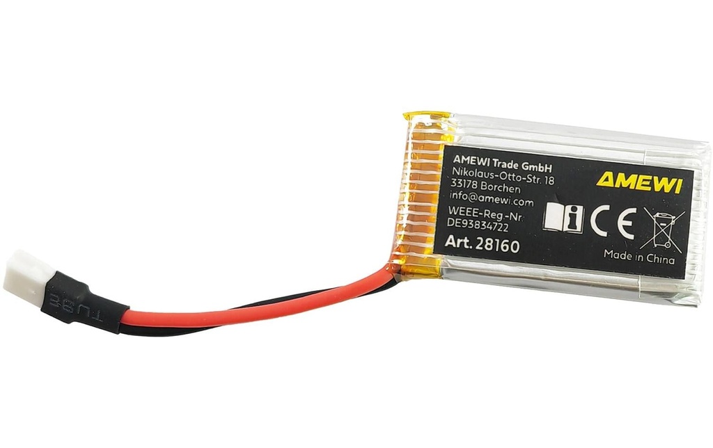 Amewi Batterie RC LiPo 1S 3.7 V 300 mAh 25C JST-Molex