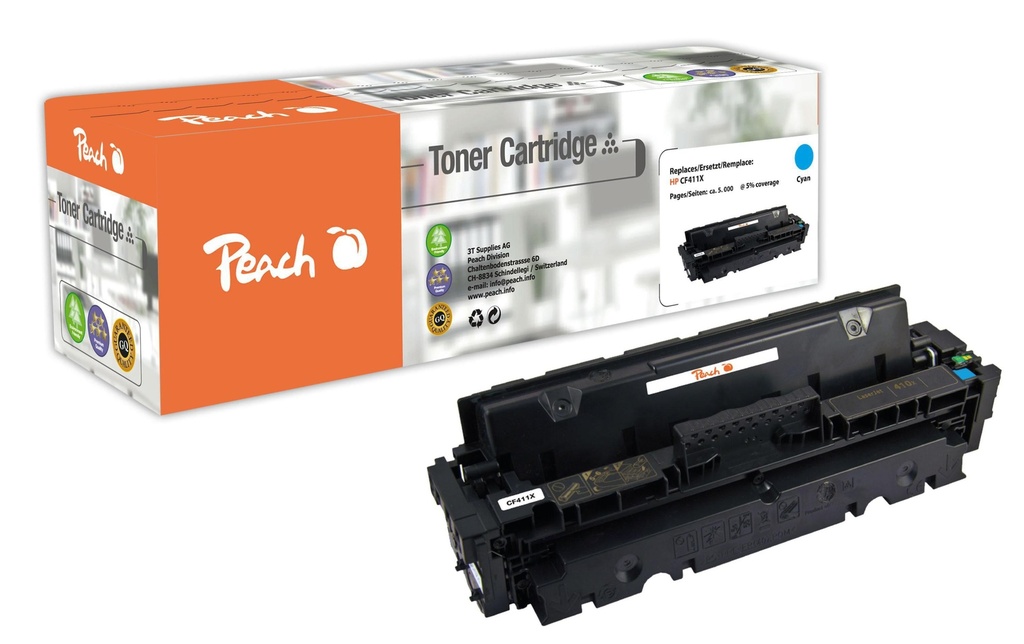 Peach Toner HP Nr. 410X (CF411X) Cyan